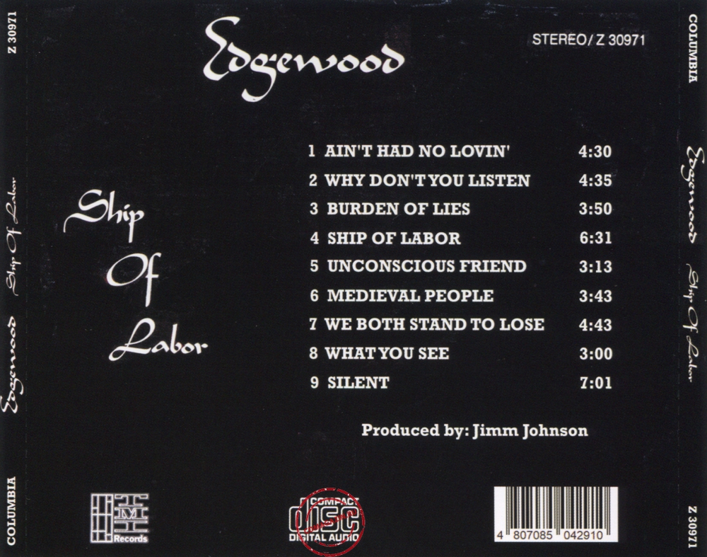 Audio CD: Edgewood (2) (1972) Ship Of Labor Audio CD: Edgewood (2) (1972) Ship Of Labor