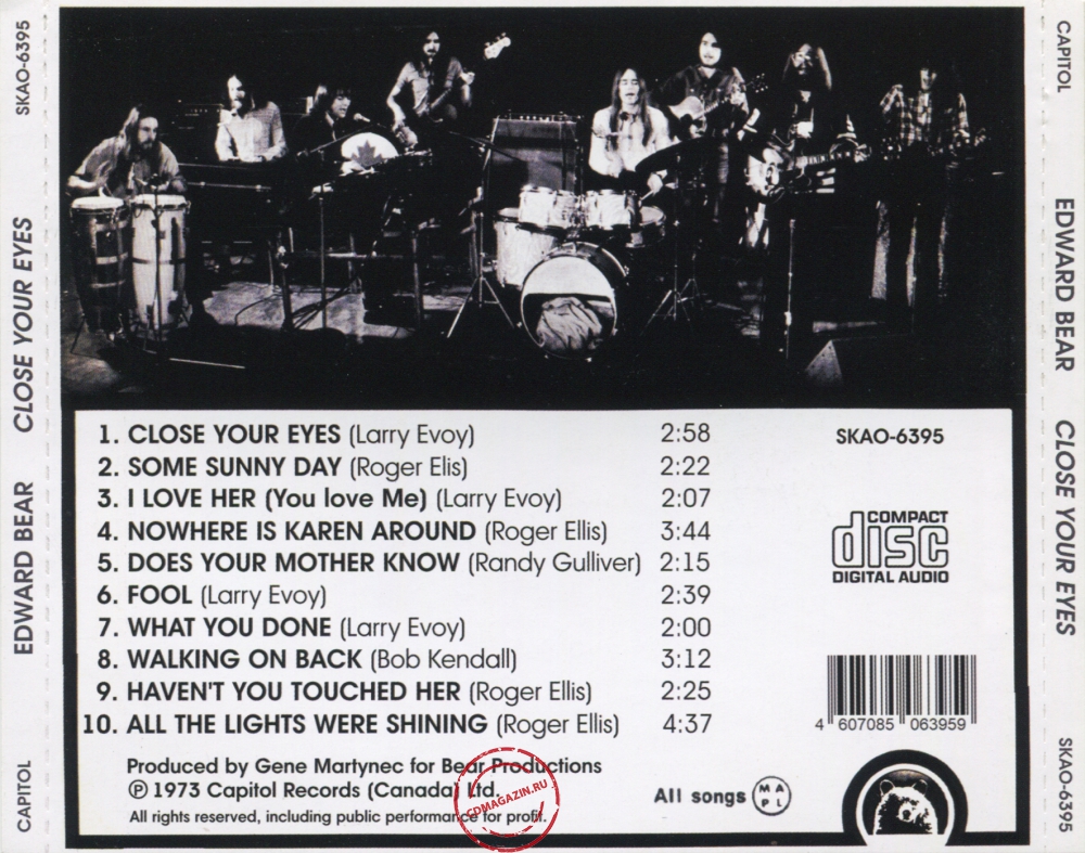 Audio CD: Edward Bear (1973) Close Your Eyes Audio CD: Edward Bear (1973) Close Your Eyes