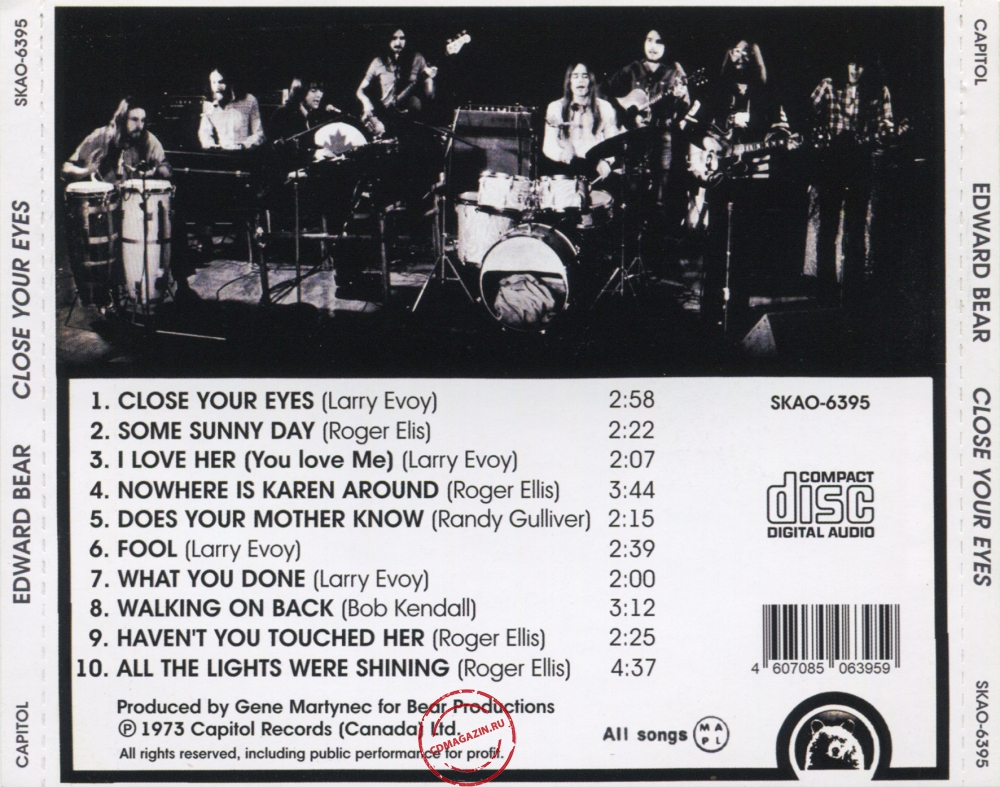 Audio CD: Edward Bear (1973) Close Your Eyes