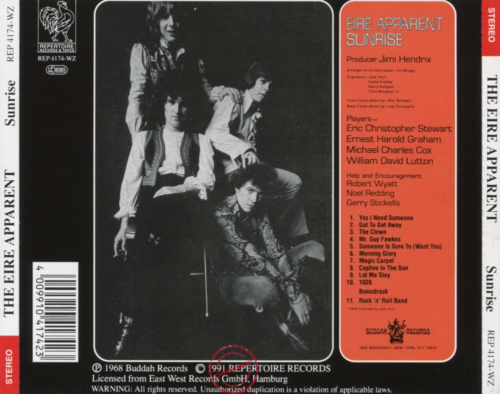 Audio CD: Eire Apparent (1968) Sunrise Audio CD: Eire Apparent (1968) Sunrise