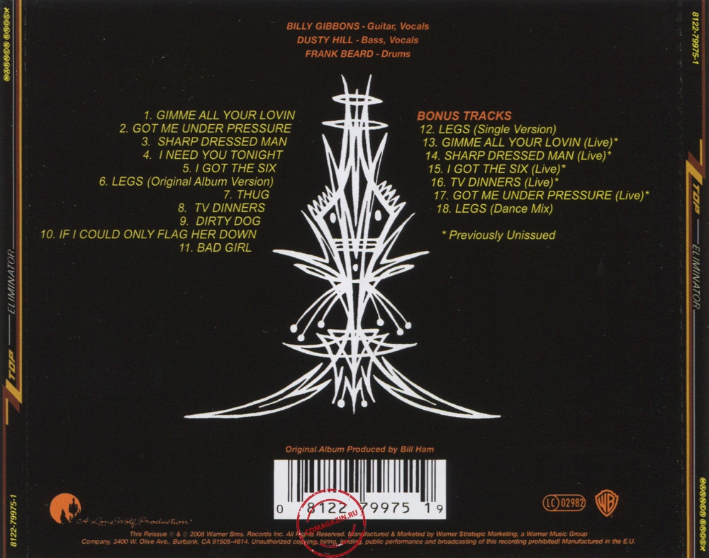 Audio CD: ZZ Top (1983) Eliminator Audio CD: ZZ Top (1983) Eliminator