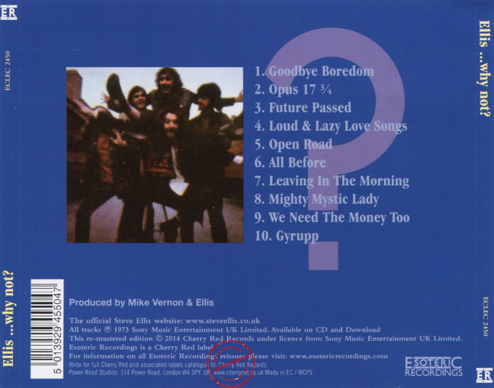 Audio CD: Ellis (6) (1973) Why Not? Audio CD: Ellis (6) (1973) Why Not?