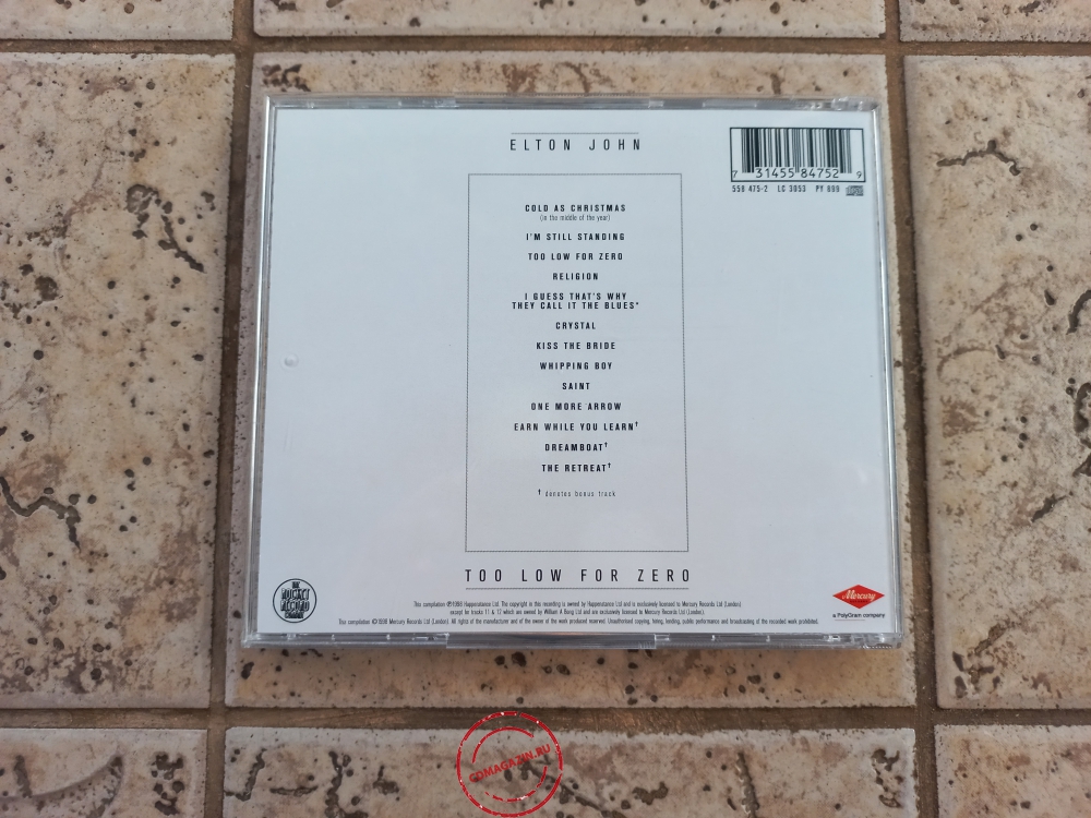 Audio CD: Elton John (1983) Too Low For Zero