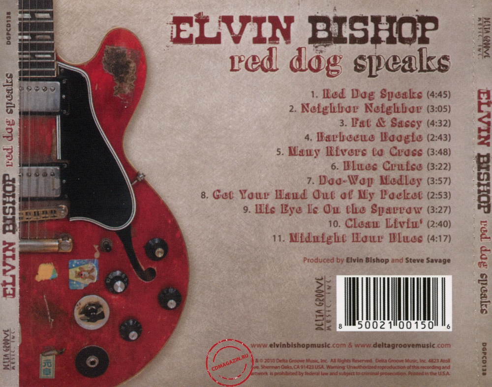 Audio CD: Elvin Bishop (2010) Red Dog Speaks Audio CD: Elvin Bishop (2010) Red Dog Speaks