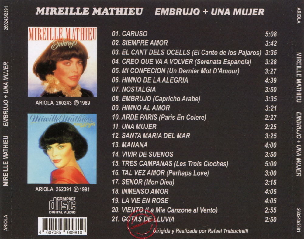 Audio CD: Mireille Mathieu (1989) Embrujo + Una Mujer Audio CD: Mireille Mathieu (1989) Embrujo + Una Mujer