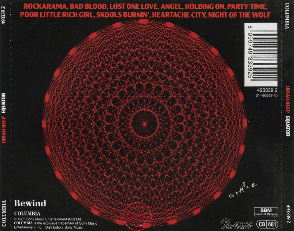 Audio CD: Uriah Heep (1985) Equator Audio CD: Uriah Heep (1985) Equator