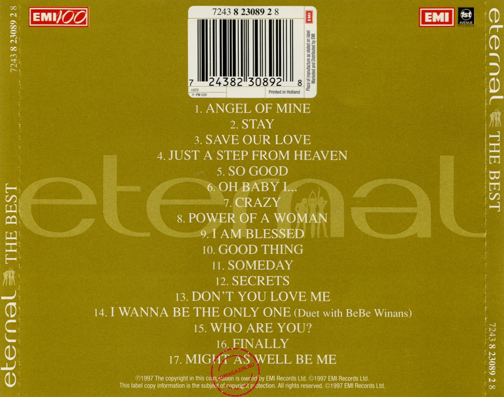Audio CD: Eternal (2) (1997) The Best Audio CD: Eternal (2) (1997) The Best