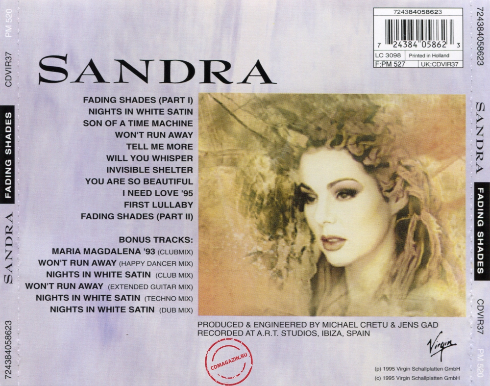 Audio CD: Sandra (1995) Fading Shades Audio CD: Sandra (1995) Fading Shades