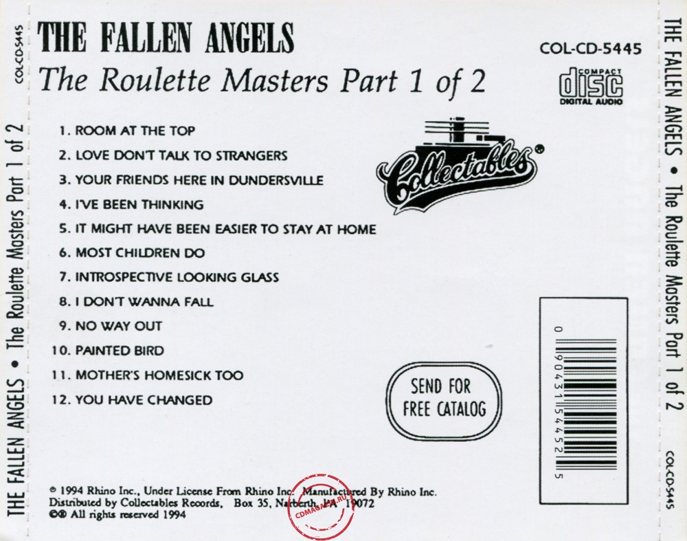 Audio CD: Fallen Angels (3) (1967) The Roulette Masters Part 1 Of 2