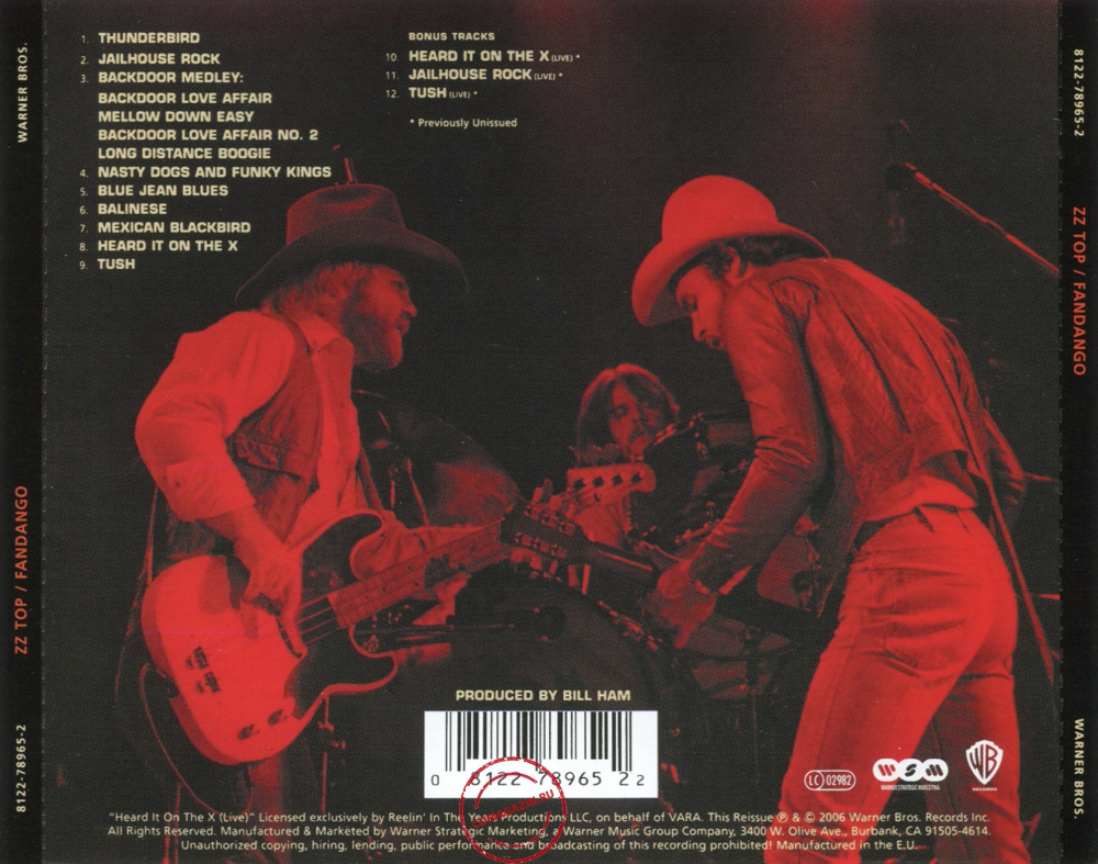 Audio CD: ZZ Top (1975) Fandango!