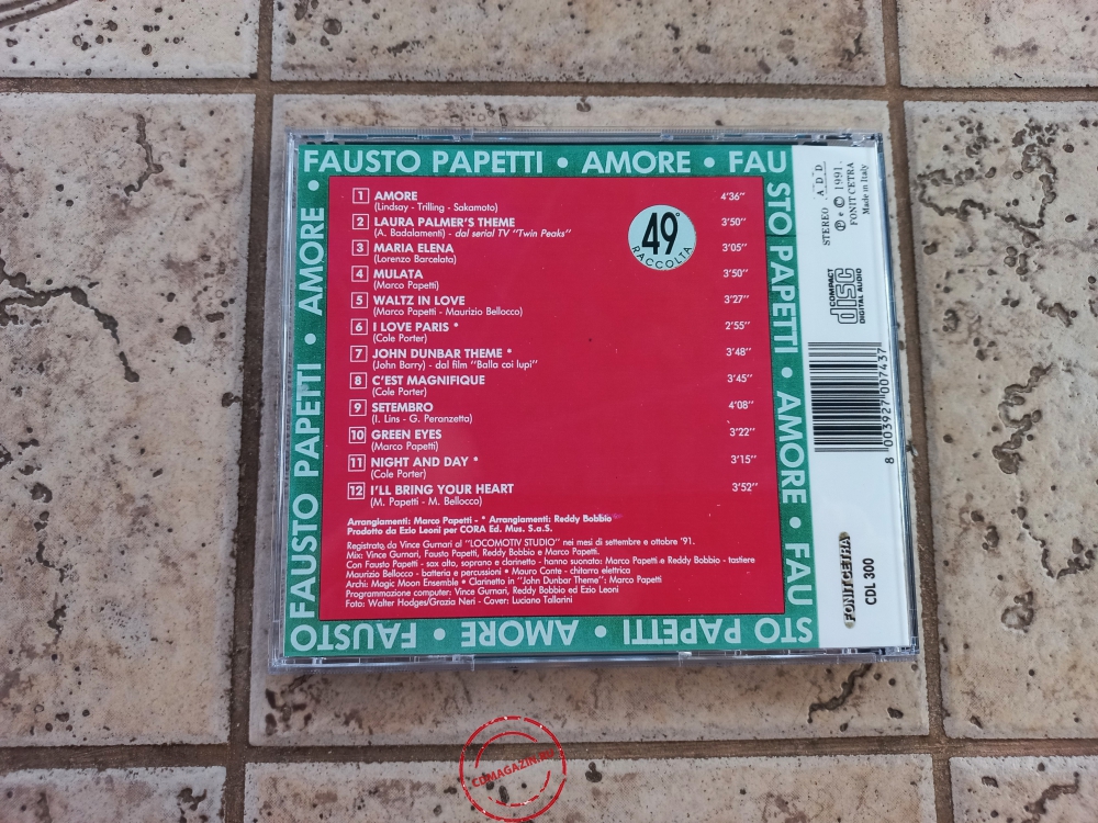 Audio CD: Fausto Papetti (1991) 49° Raccolta - Amore