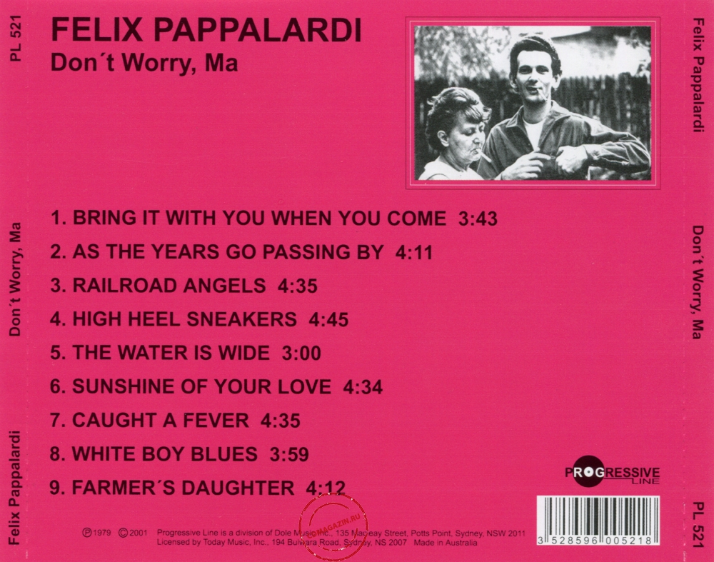 Audio CD: Felix Pappalardi (1979) Don't Worry, Ma Audio CD: Felix Pappalardi (1979) Don't Worry, Ma