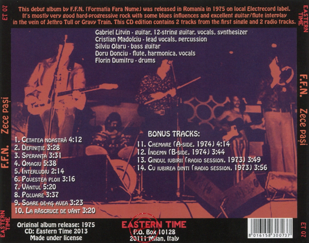 Audio CD: FFN (1976) Zece Pași Audio CD: FFN (1976) Zece Pași