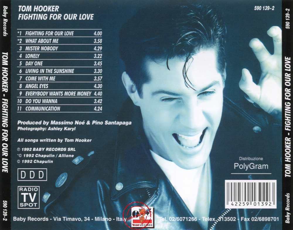 Audio CD: Tom Hooker (1992) Fighting For Our Love Audio CD: Tom Hooker (1992) Fighting For Our Love