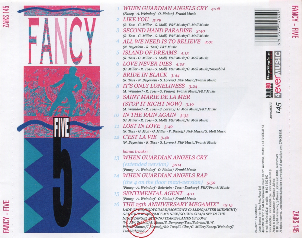 Audio CD: Fancy (1990) Five