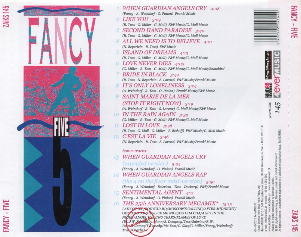 Audio CD: Fancy (1990) Five Audio CD: Fancy (1990) Five
