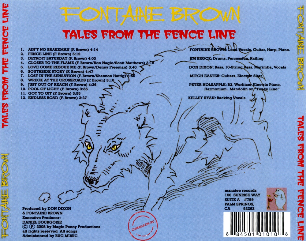 Audio CD: Fontaine Brown (2008) Tales From The Fence Line Audio CD: Fontaine Brown (2008) Tales From The Fence Line