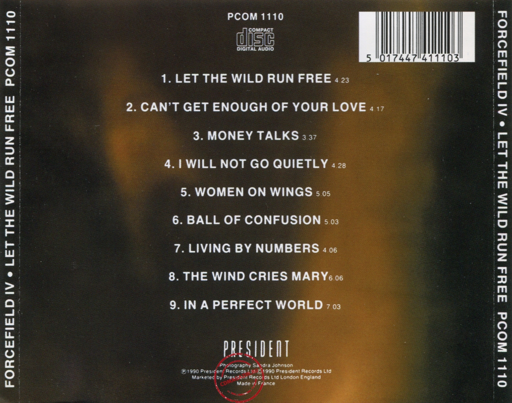 Audio CD: Forcefield (8) (1990) Let The Wild Run Free