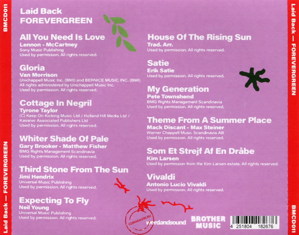 Audio CD: Laid Back (2024) Forevergreen Audio CD: Laid Back (2024) Forevergreen