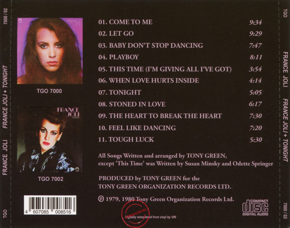 Audio CD: France Joli (1979) France Joli + Tonight Audio CD: France Joli (1979) France Joli + Tonight