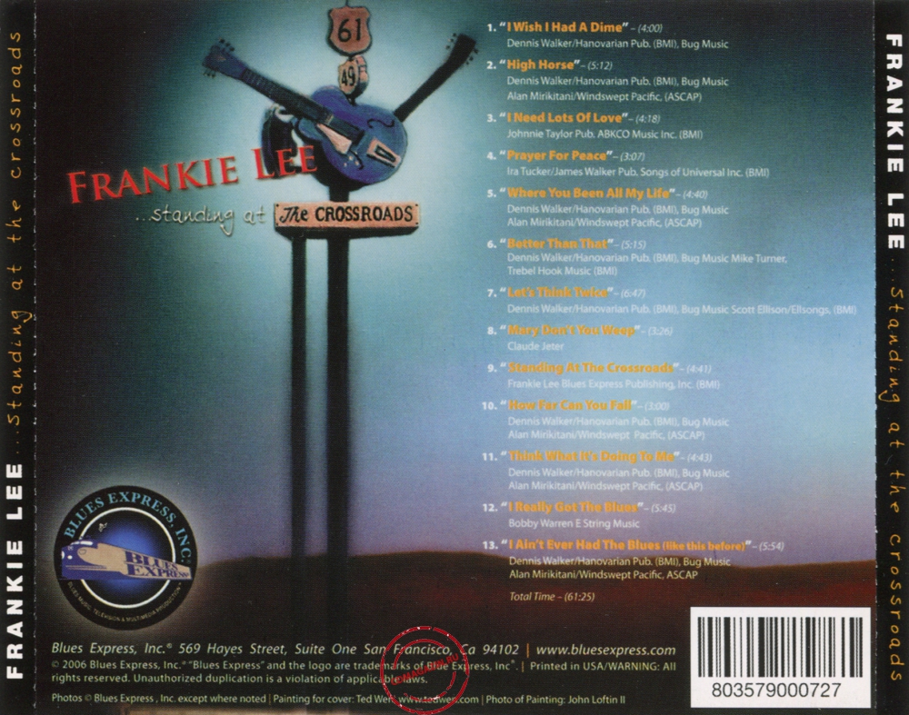 Audio CD: Frankie Lee (3) (2006) Standing At The Crossroads