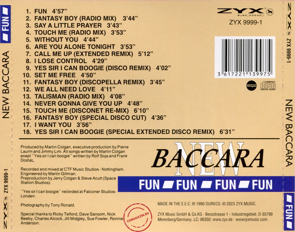 Audio CD: New Baccara (1990) Fun