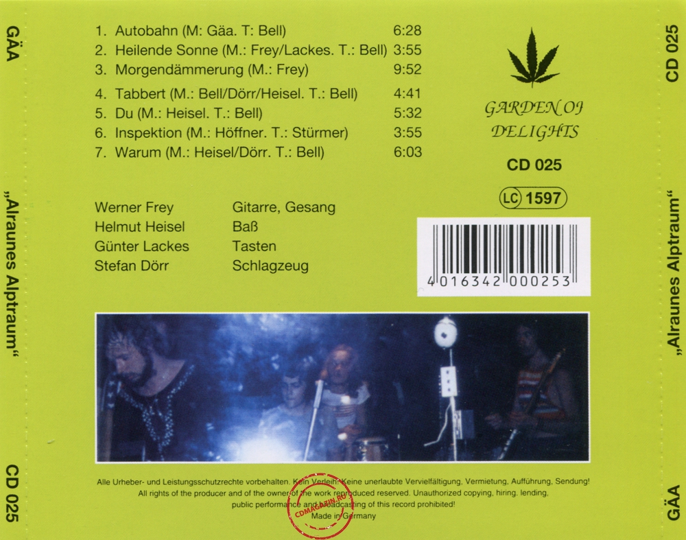 Audio CD: Gäa (1998) Alraunes Alptraum Audio CD: Gäa (1998) Alraunes Alptraum