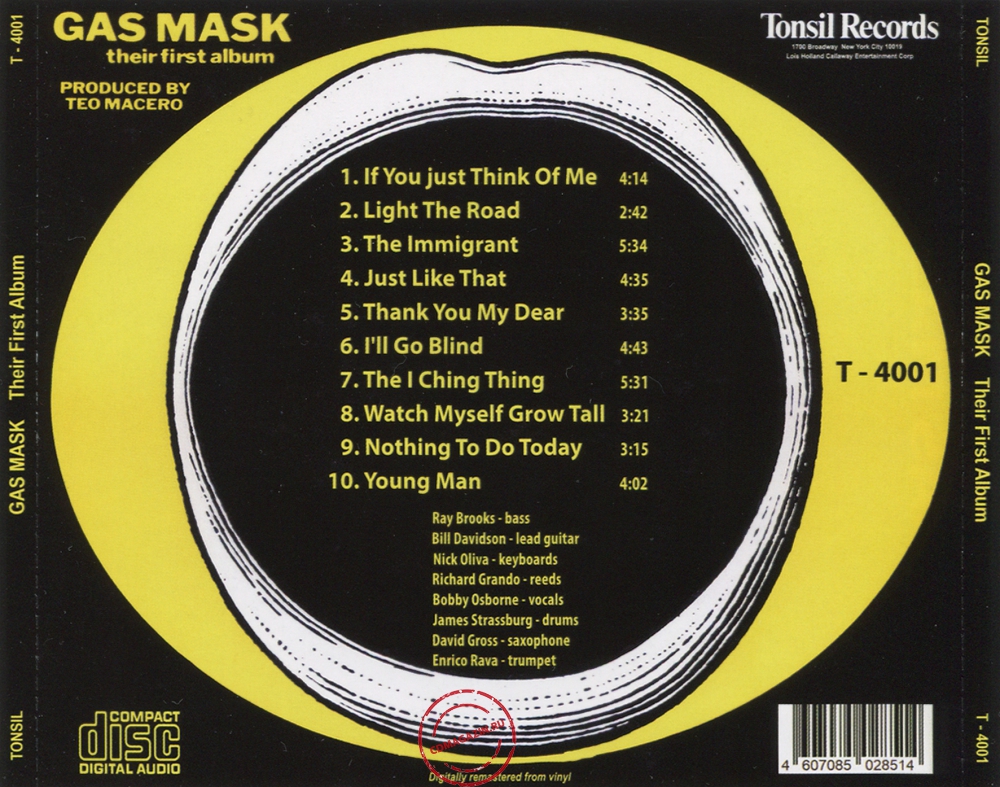 Audio CD: Gas Mask (1970) Their First Album