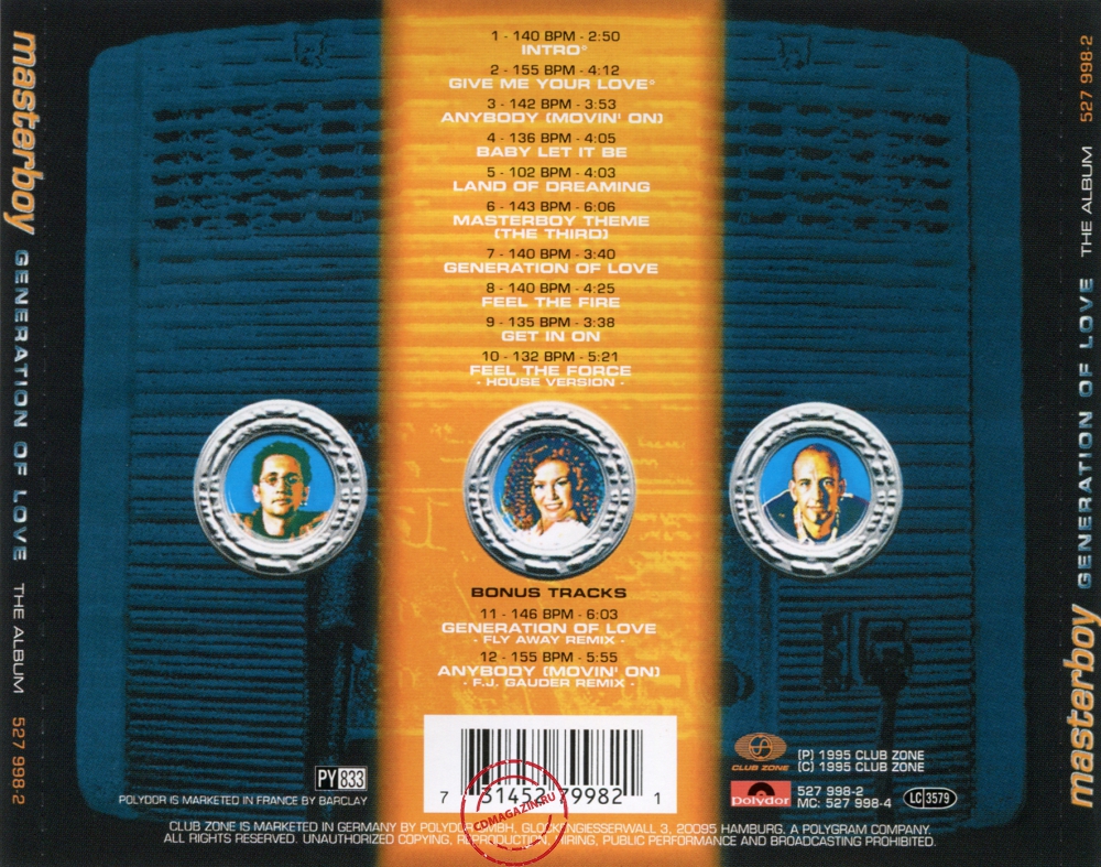 Audio CD: Masterboy (1995) Generation Of Love (The Album) Audio CD: Masterboy (1995) Generation Of Love (The Album)