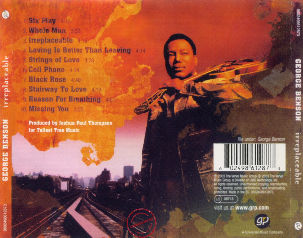 Audio CD: George Benson (2003) Irreplaceable Audio CD: George Benson (2003) Irreplaceable