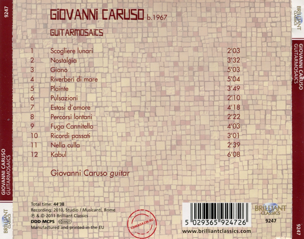 Audio CD: Giovanni Caruso (2011) Guitarmosaics