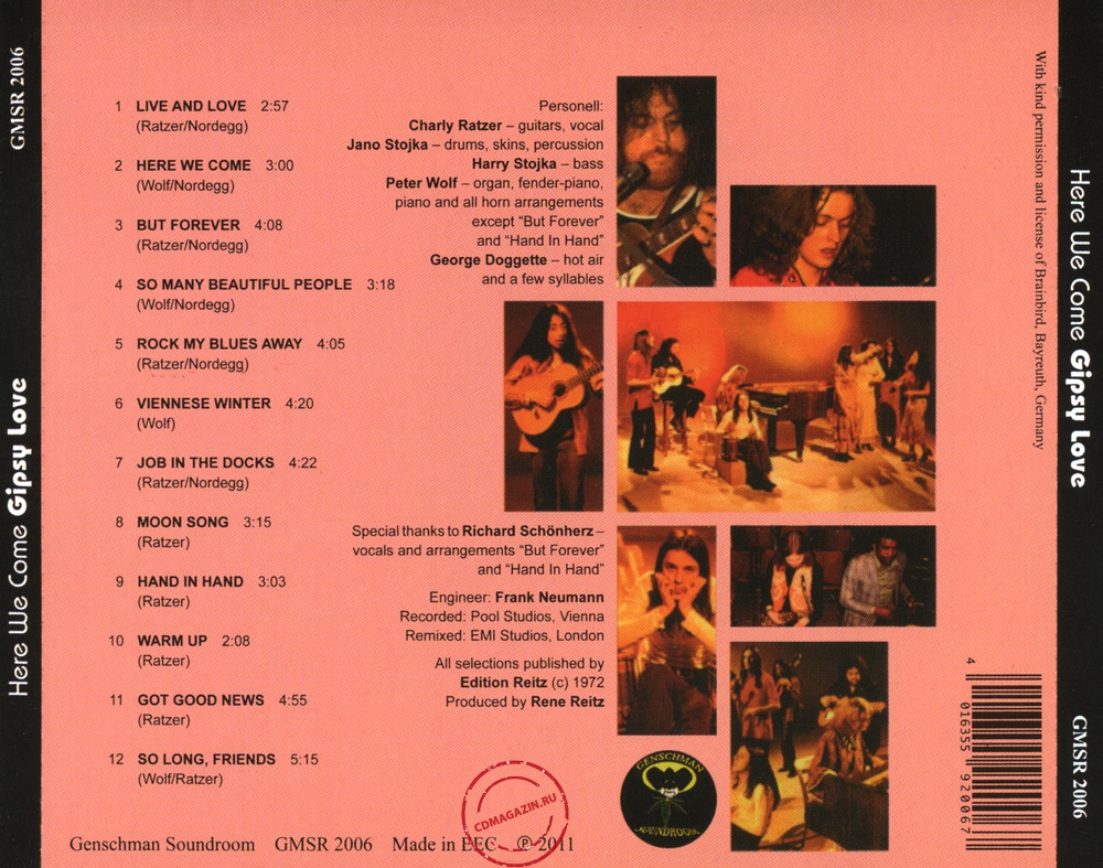 Audio CD: Gipsy Love (1972) Here We Come Audio CD: Gipsy Love (1972) Here We Come