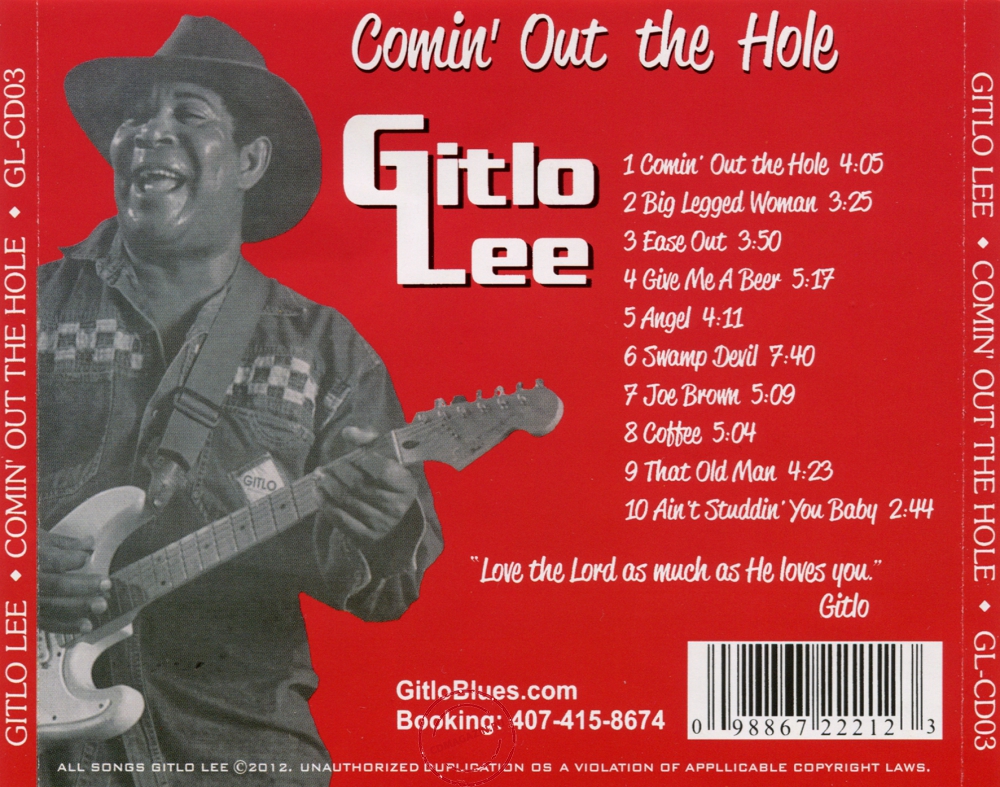 Audio CD: Gitlo Lee (2012) Comin' Out The Hole Audio CD: Gitlo Lee (2012) Comin' Out The Hole