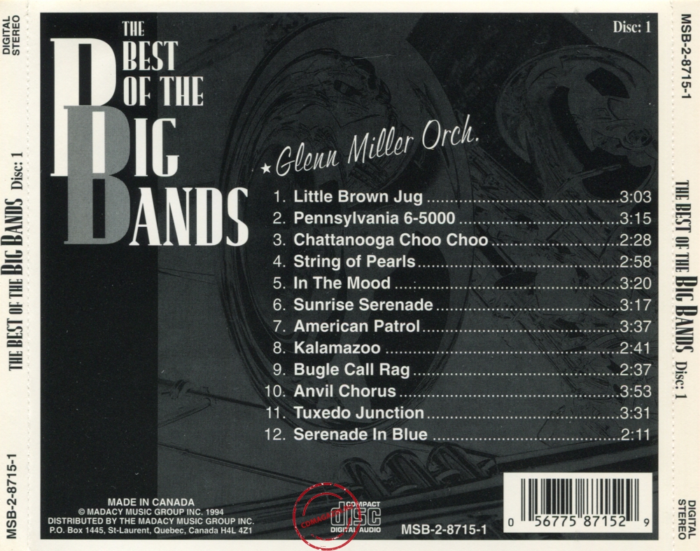 Audio CD: Glenn Miller (1993) The Best Of The Big Bands Disc 1 Audio CD: Glenn Miller (1993) The Best Of The Big Bands Disc 1