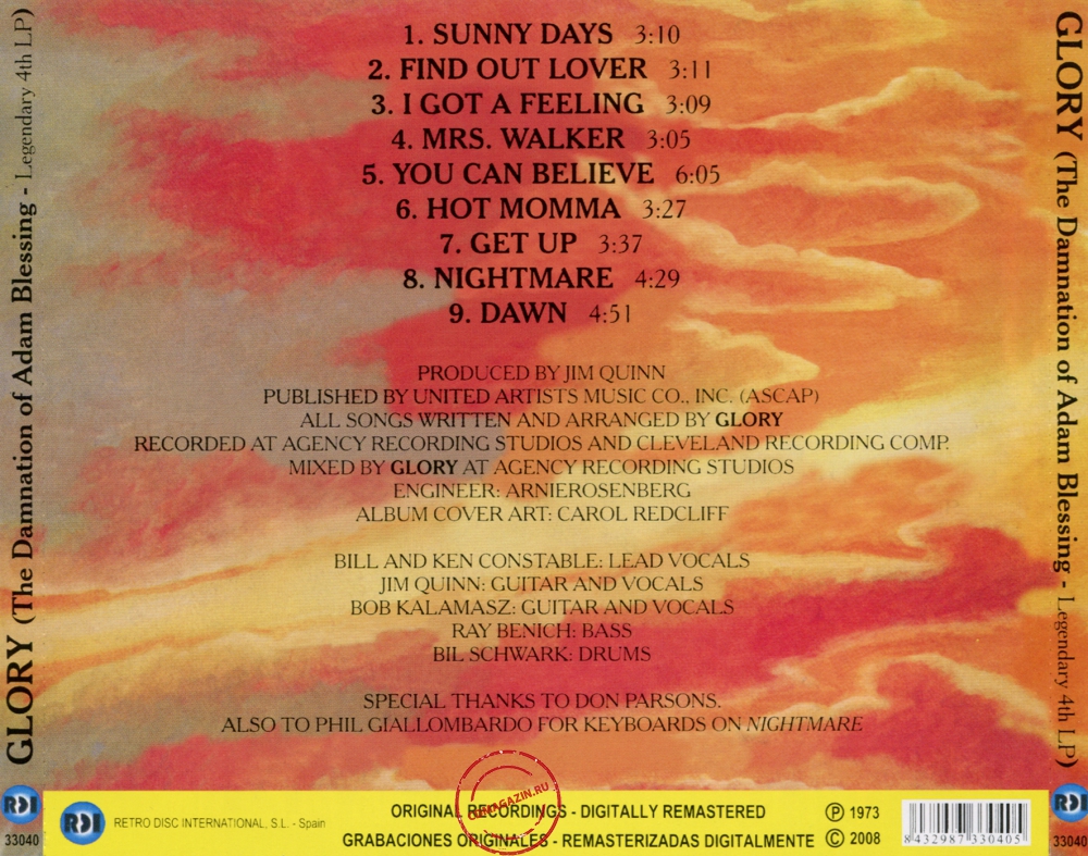 Audio CD: Glory (26) (1973) Glory