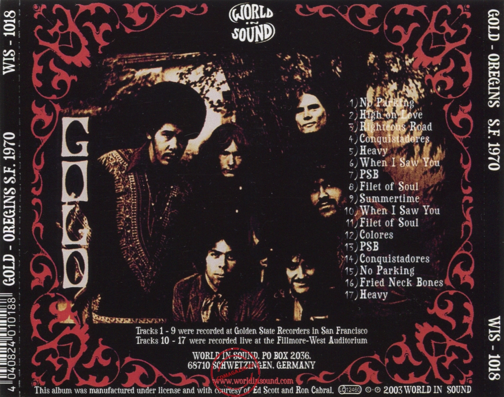 Audio CD: Gold (6) (1970) Oregins S.F. 1970