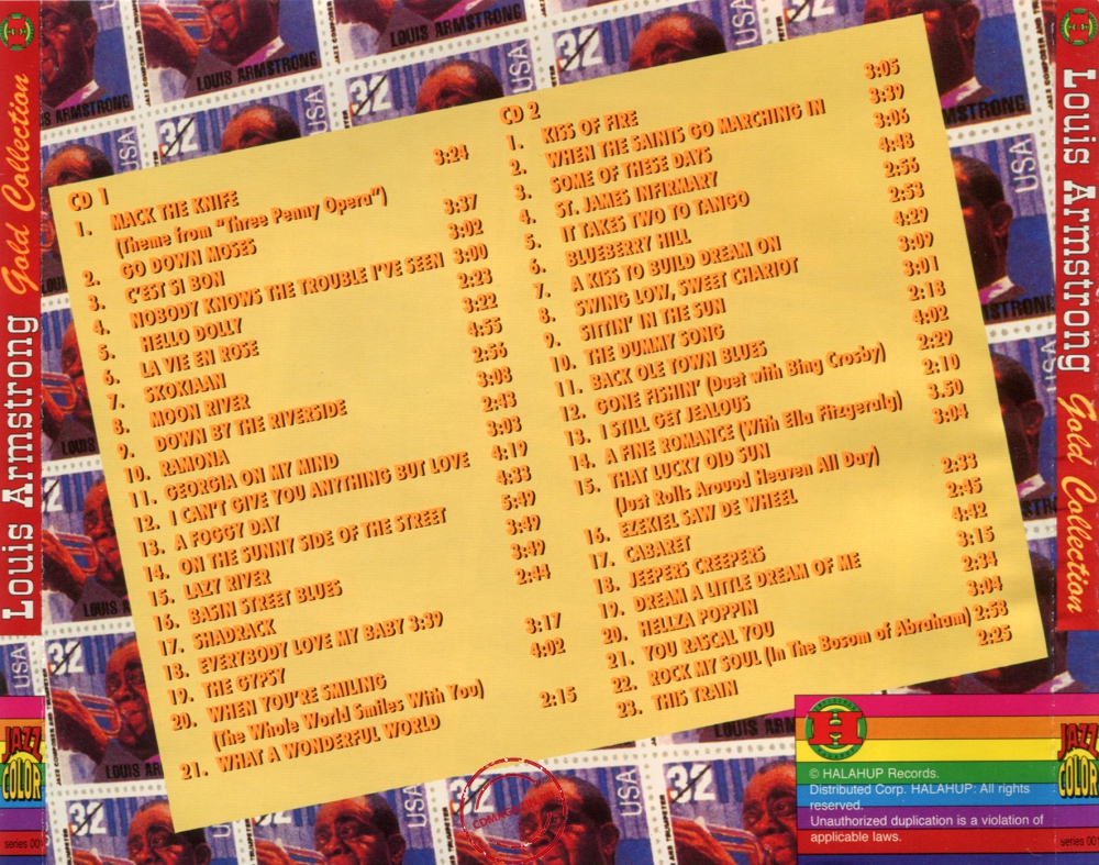 Audio CD: Louis Armstrong (2000) Gold Collection Audio CD: Louis Armstrong (2000) Gold Collection