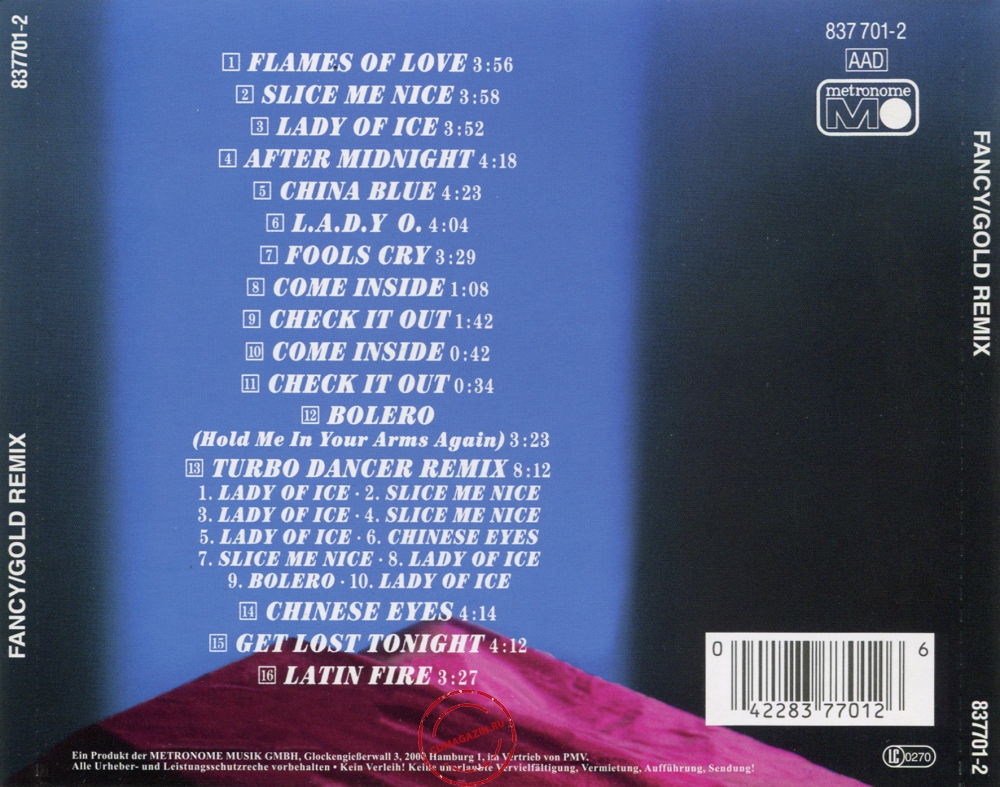 Audio CD: Fancy (1988) Gold Remix