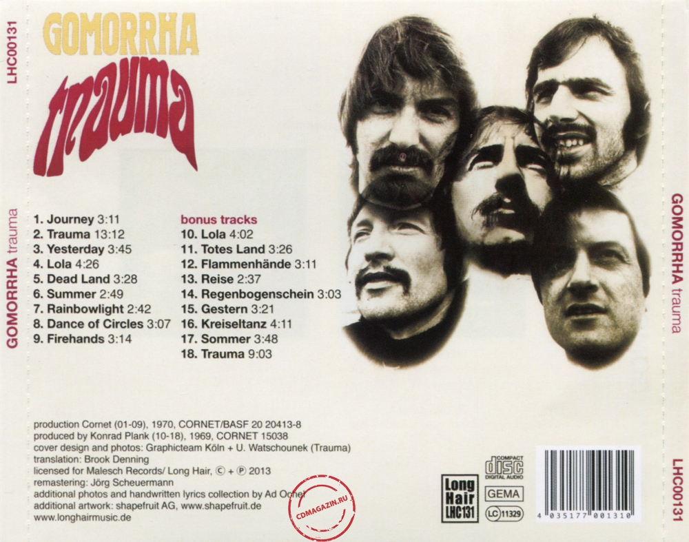 Audio CD: Gomorrha (2) (1971) Trauma