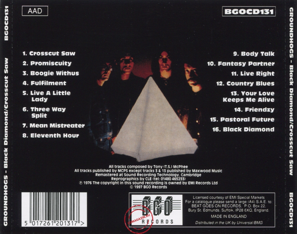 Audio CD: Groundhogs (1976) Crosscut Saw / Black Diamond Audio CD: Groundhogs (1976) Crosscut Saw / Black Diamond
