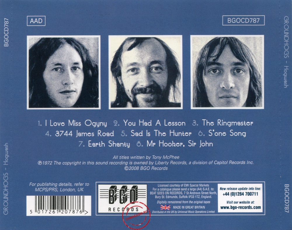 Audio CD: Groundhogs (1972) Hogwash Audio CD: Groundhogs (1972) Hogwash