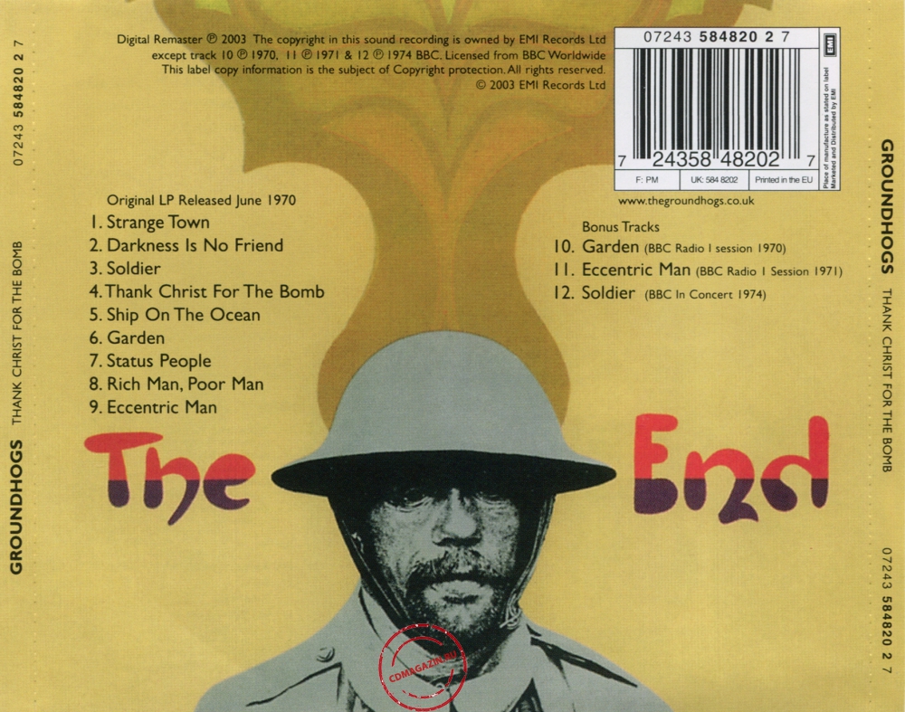 Audio CD: Groundhogs (1970) Thank Christ For The Bomb Audio CD: Groundhogs (1970) Thank Christ For The Bomb