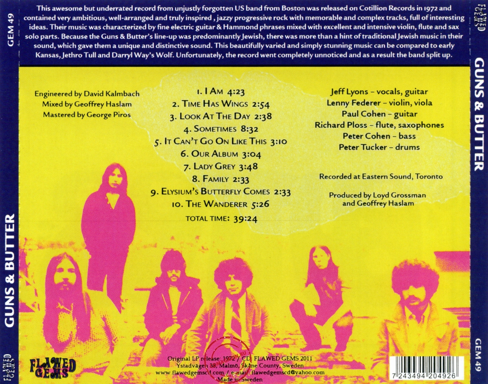 Audio CD: Guns & Butter (1972) Guns & Butter