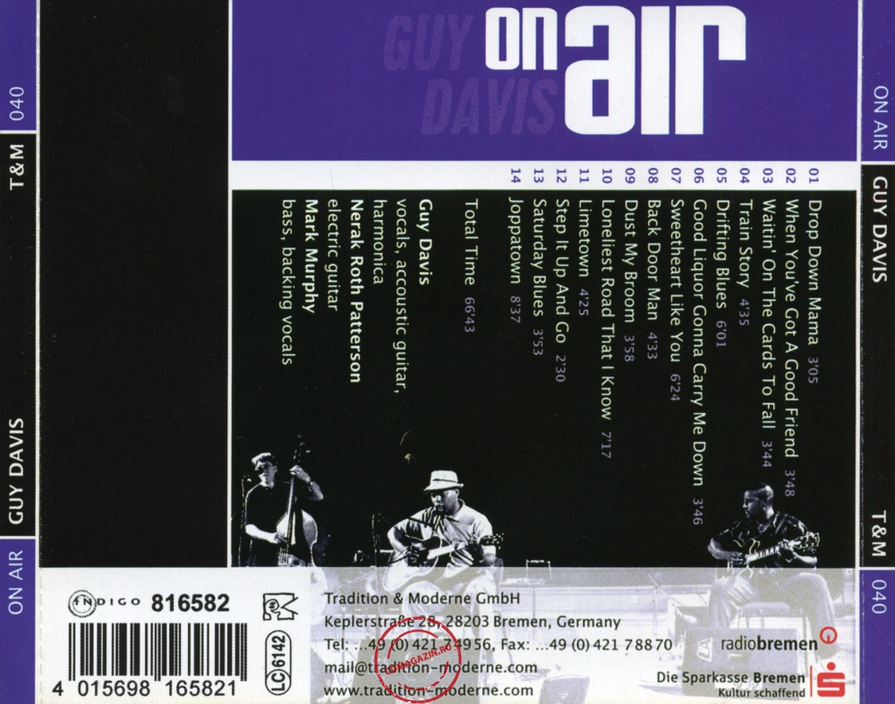 Audio CD: Guy Davis (3) (2007) On Air