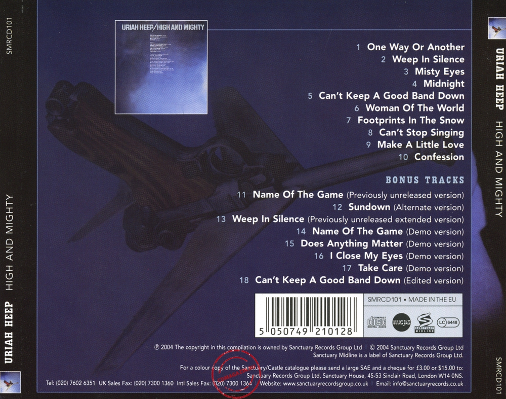 Audio CD: Uriah Heep (1976) High And Mighty Audio CD: Uriah Heep (1976) High And Mighty