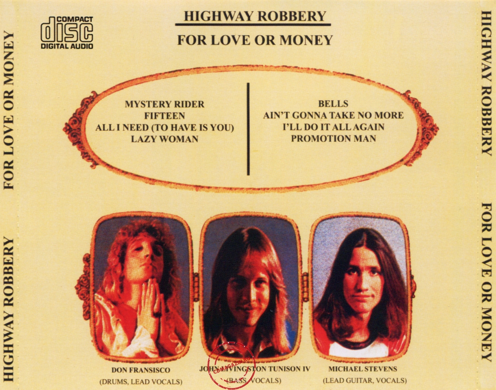 Audio CD: Highway Robbery (1972) For Love Or Money Audio CD: Highway Robbery (1972) For Love Or Money