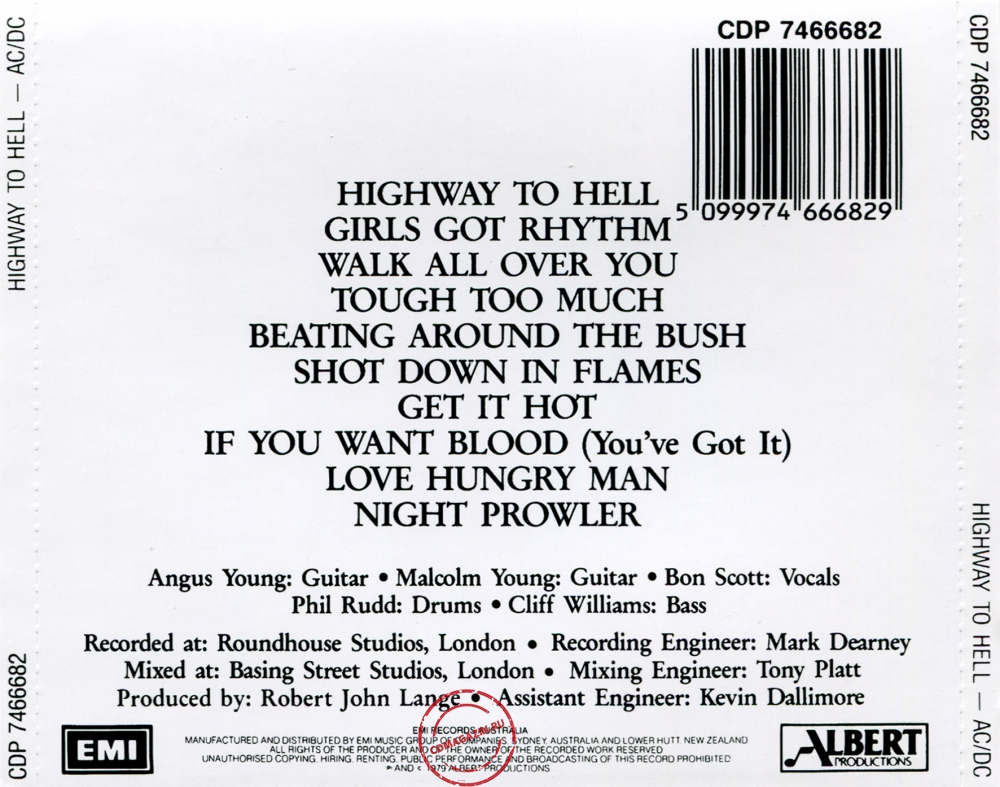 Audio CD: AC/DC (1979) Highway To Hell
