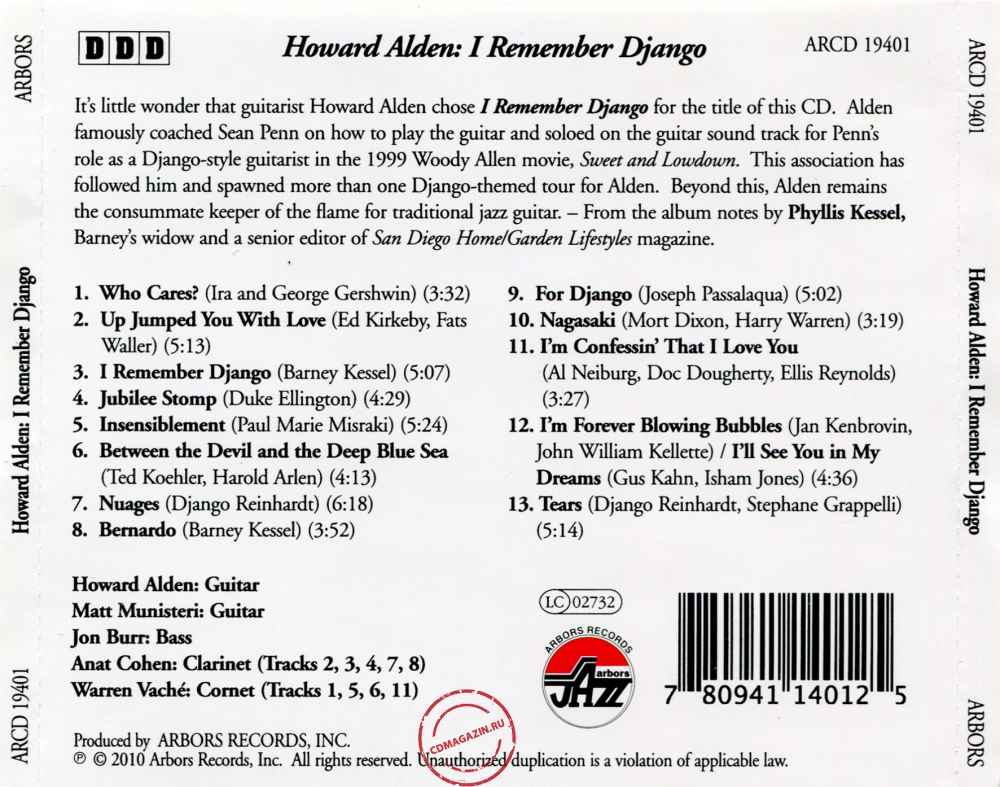 Audio CD: Howard Alden (2010) I Remember Django