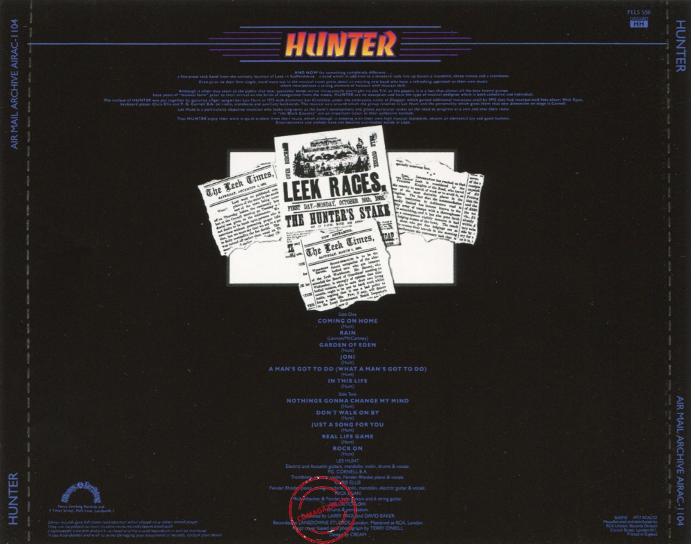 Audio CD: Hunter (4) (1977) Hunter