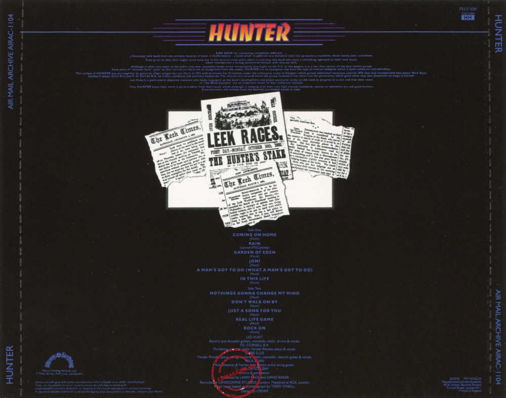 Audio CD: Hunter (4) (1977) Hunter Audio CD: Hunter (4) (1977) Hunter